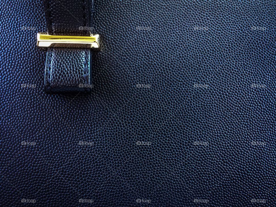 Dark blue leather