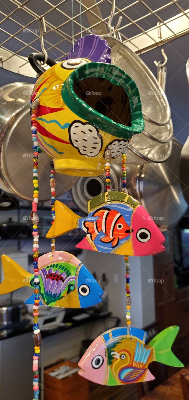 Colorful fish mobil