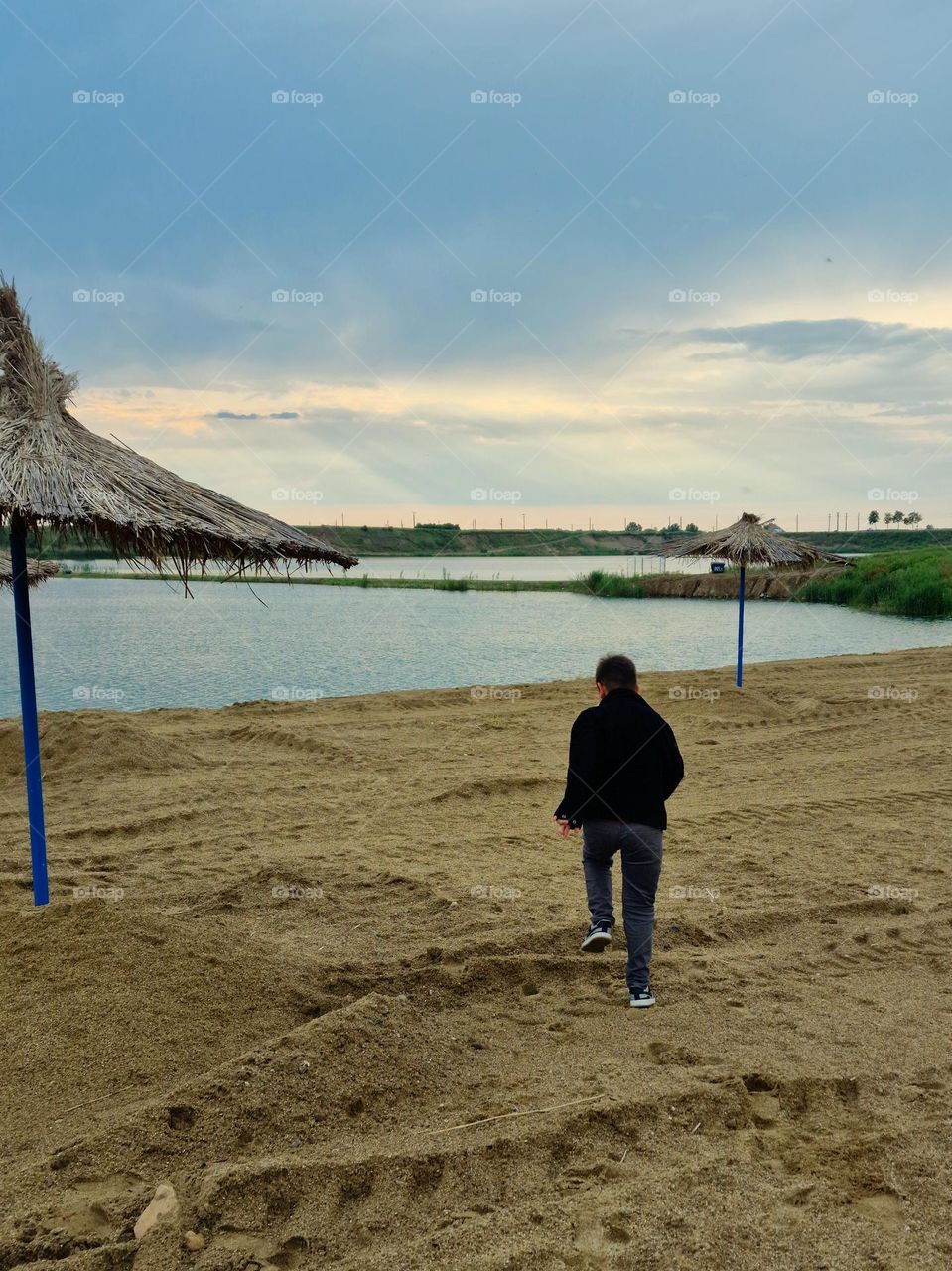 Ghioroc lake beach