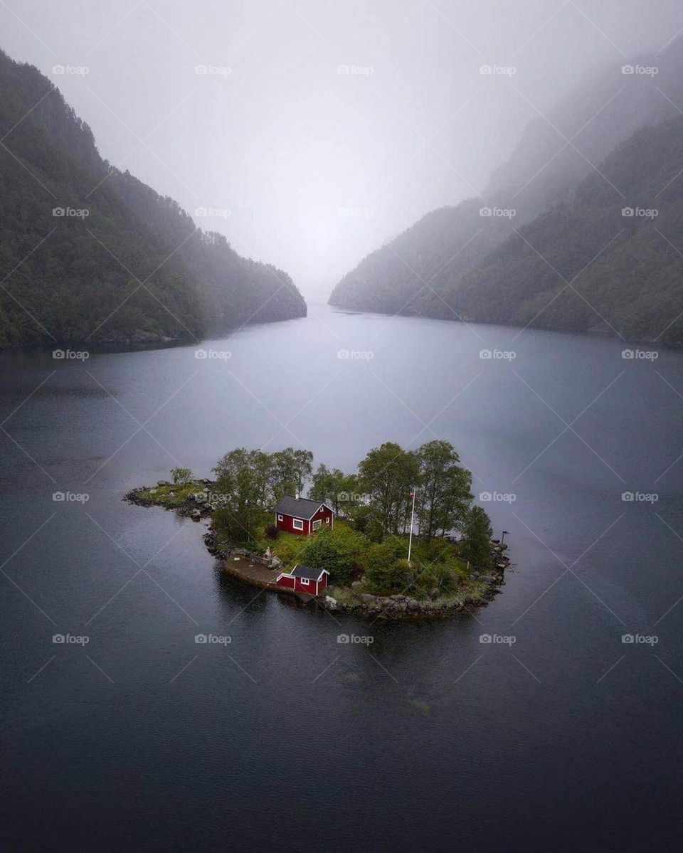 Glory be to God, the magnificent and picturesque view and the natural green trees are a view that is nothing more wonderful than it