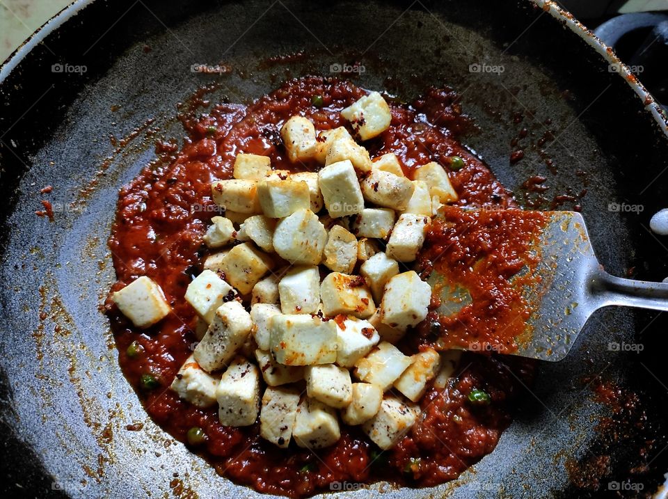 Home cooking of Panner mattur masala