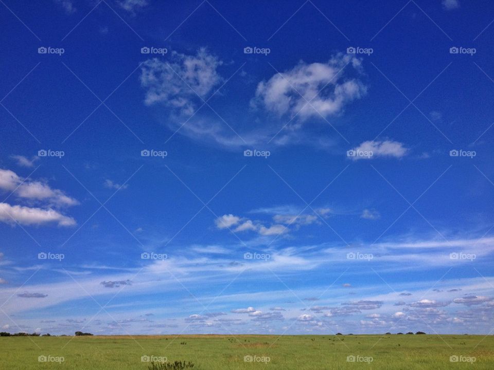 Scenic landscape horizon