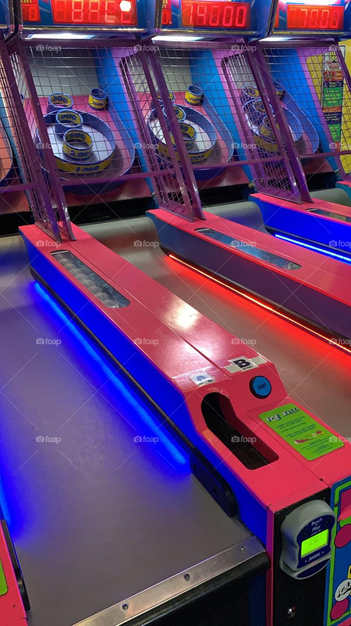 Nothing better than arcade games! Bright, vivid, neon backdrop or photo that’s surely to express fun.