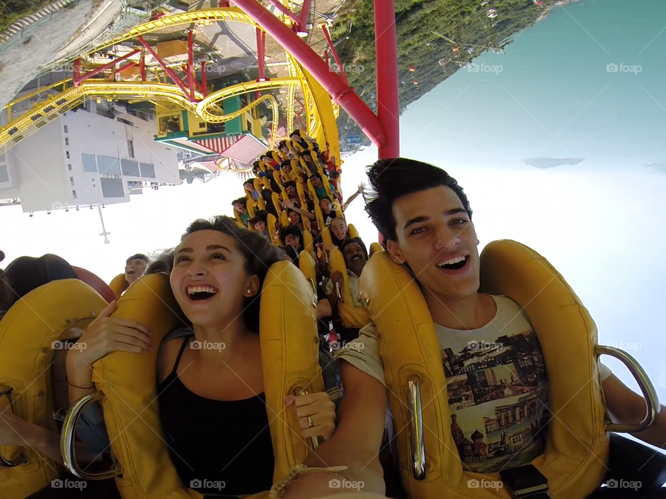 Upside down. Why not face the fear and explore new feelings? 