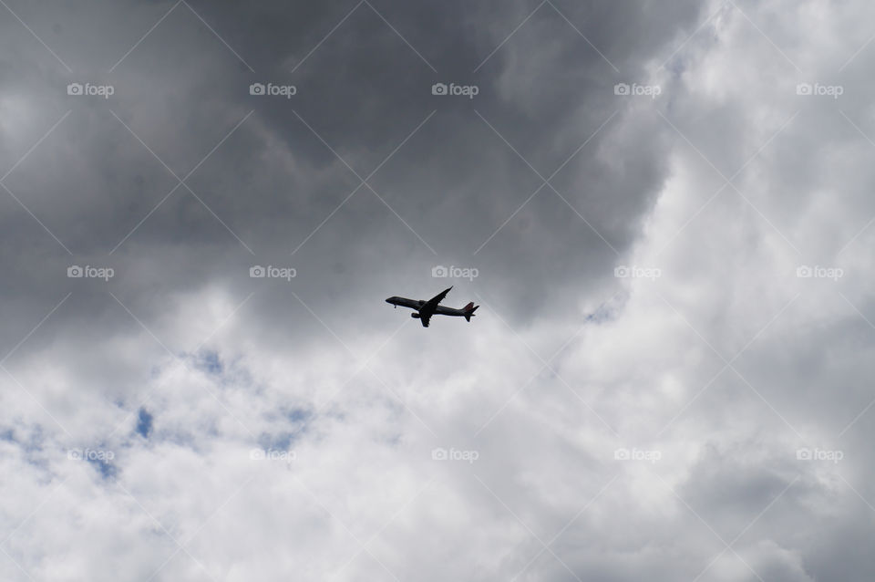 sky dark plane takeoff by lexlebeur