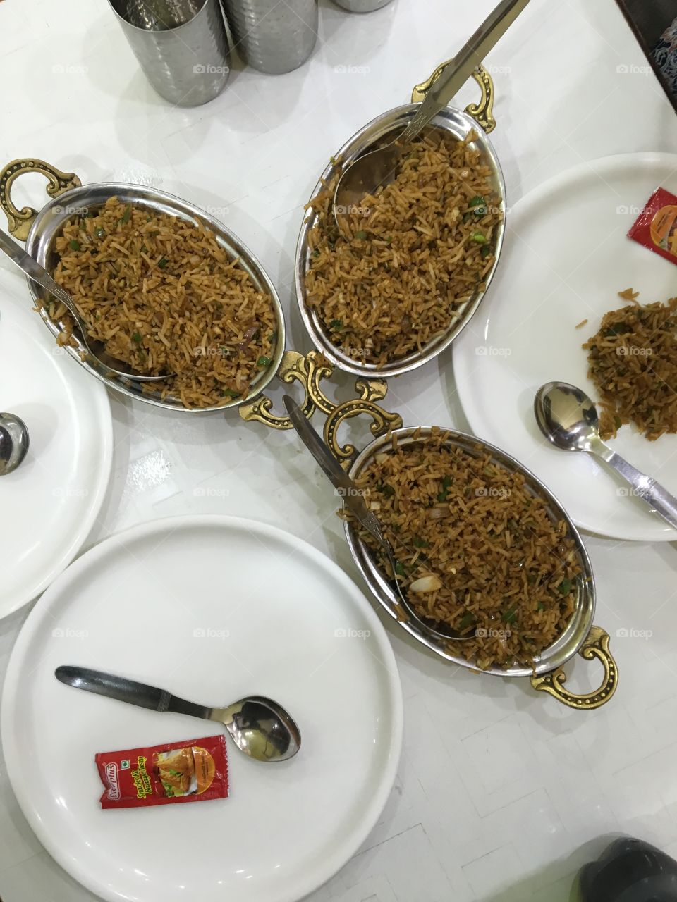 The Vegi Fried Rice On The Table 