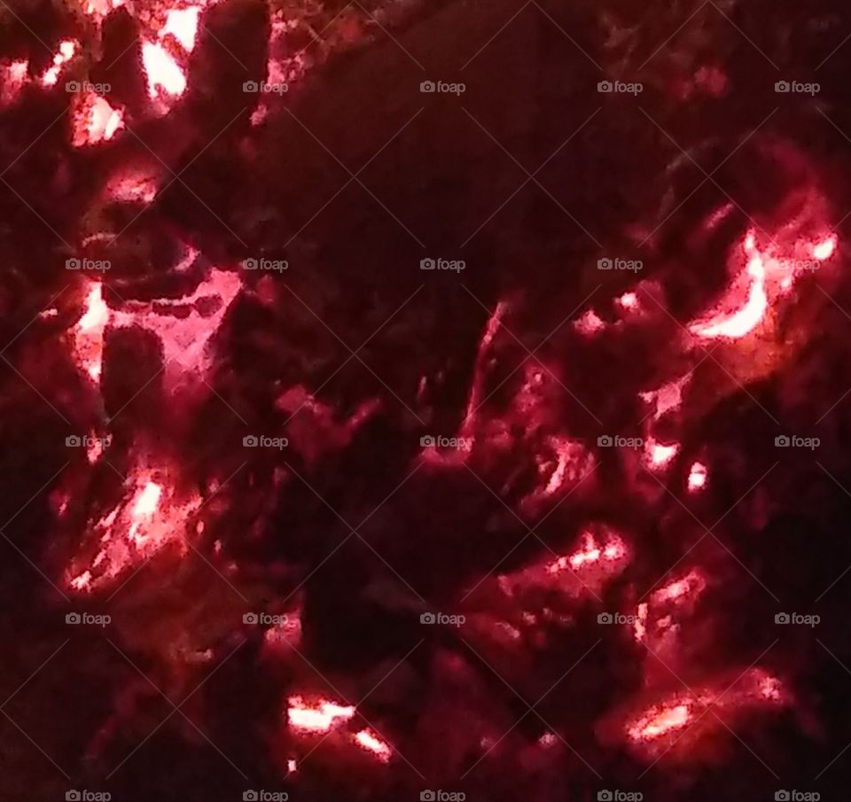 The coals are perfect for cooking