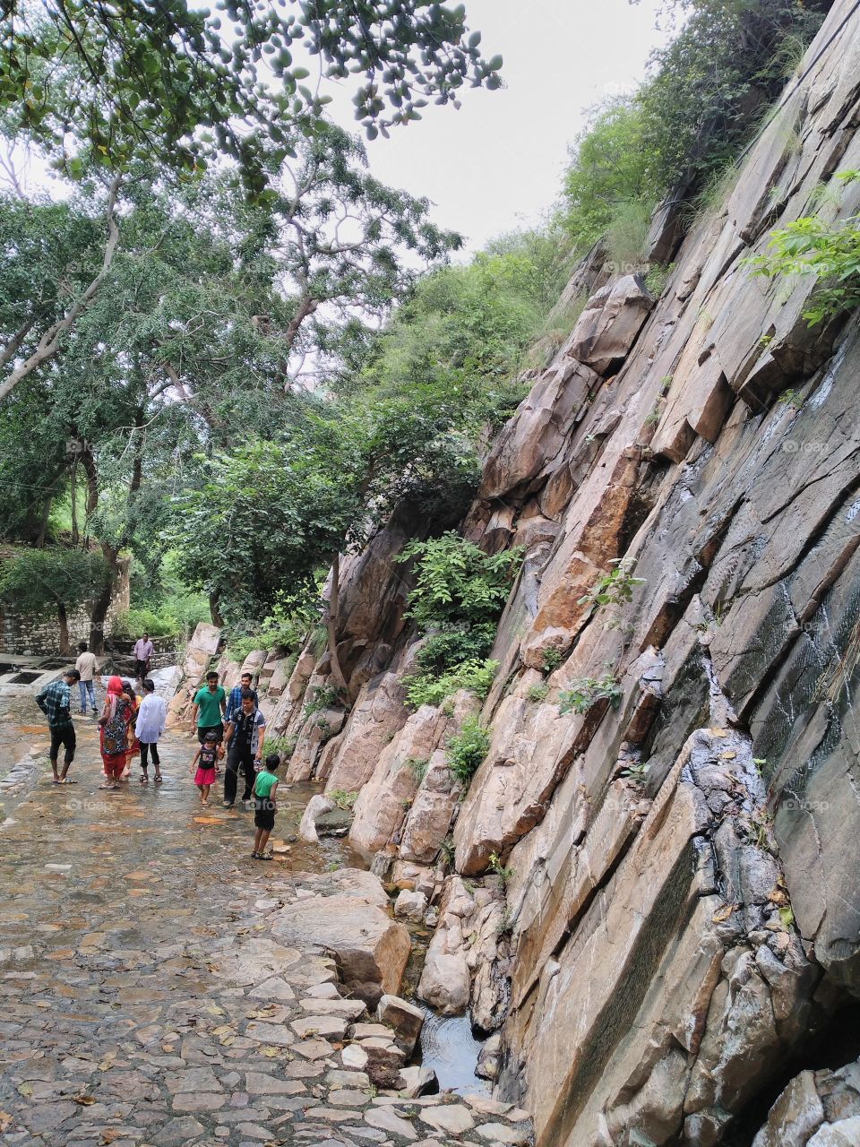 Path with mountain .