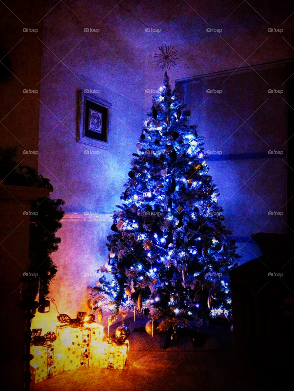 blue tree christmas lights by tylerjh10