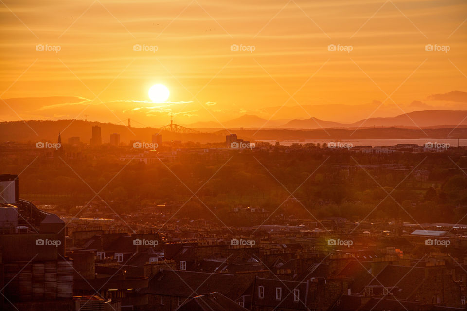 Sunset over Edinburgh