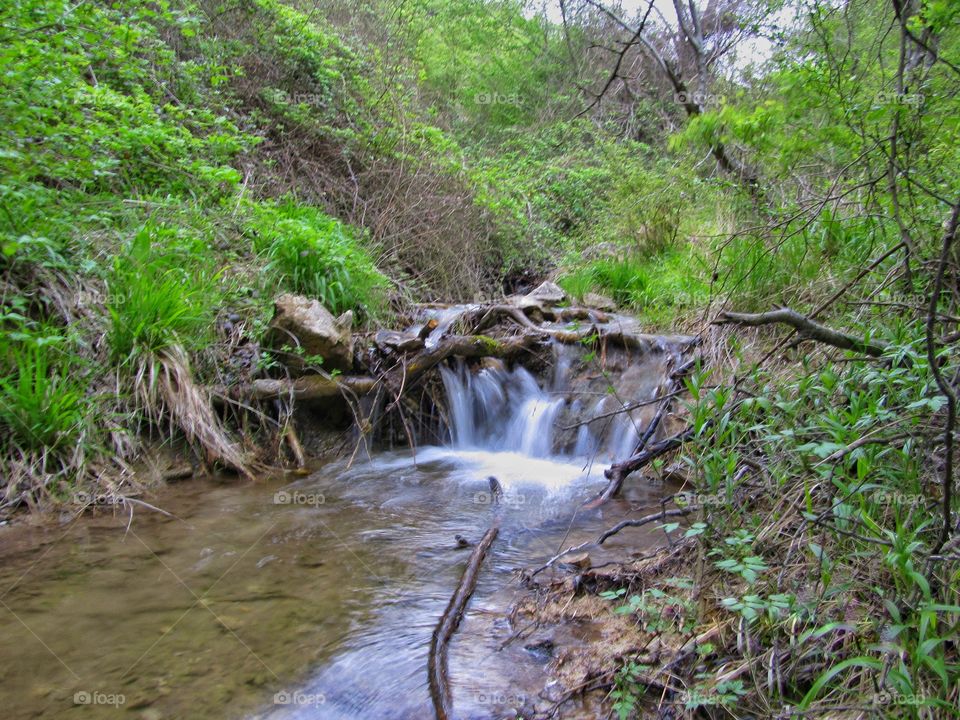 Waterfall in mountains