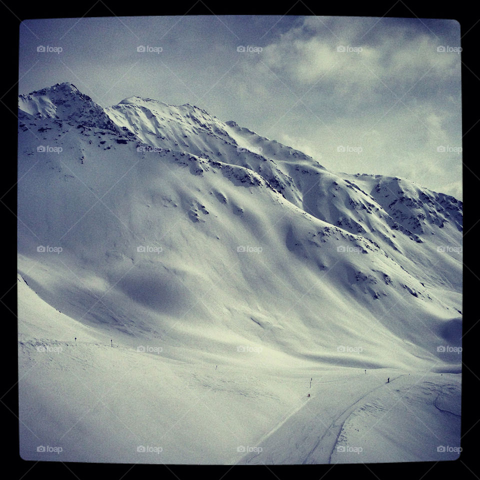 Mountain in snow