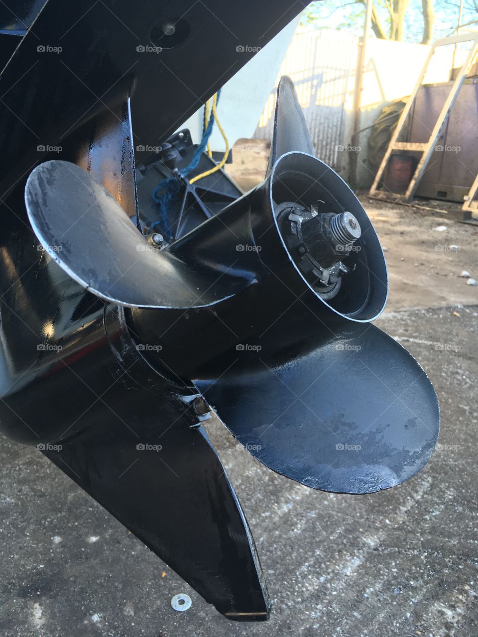 propeller of a motor boat mercury