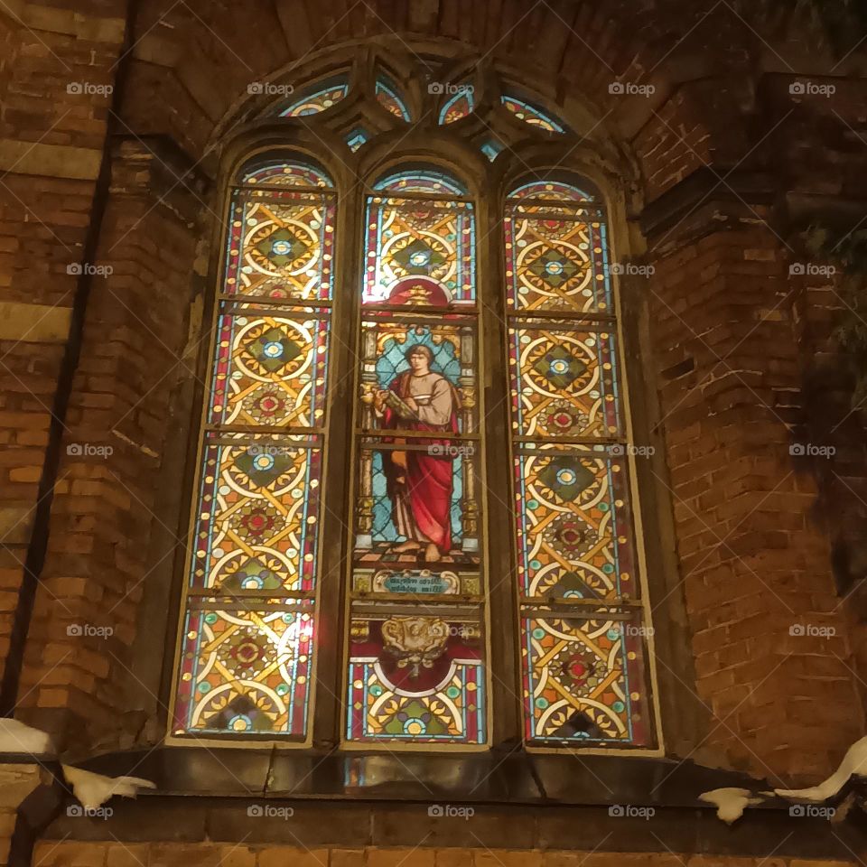 Saint’s John Lutheran Evangelical Church. stained glass