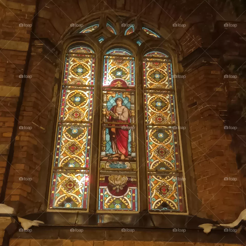 Saint’s John Lutheran Evangelical Church. stained glass