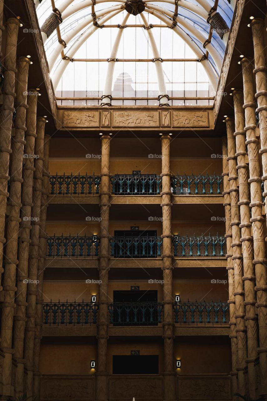 Interior of luxurious palace in suncity! with symmetry