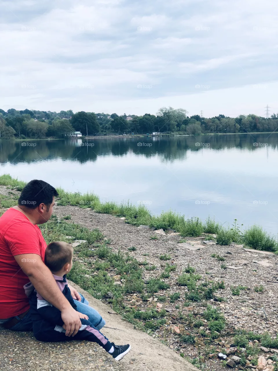 by the lake