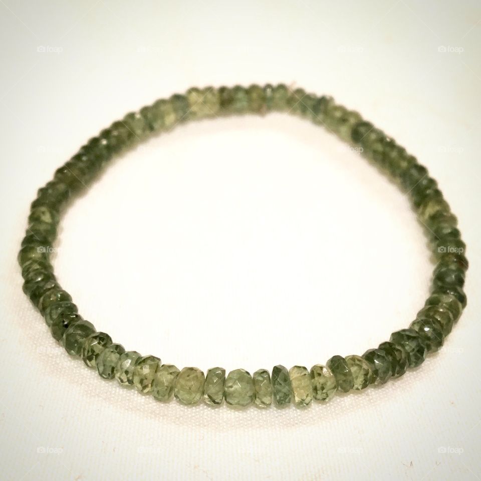 Precious and delicate green tourmaline handmade bracelet 