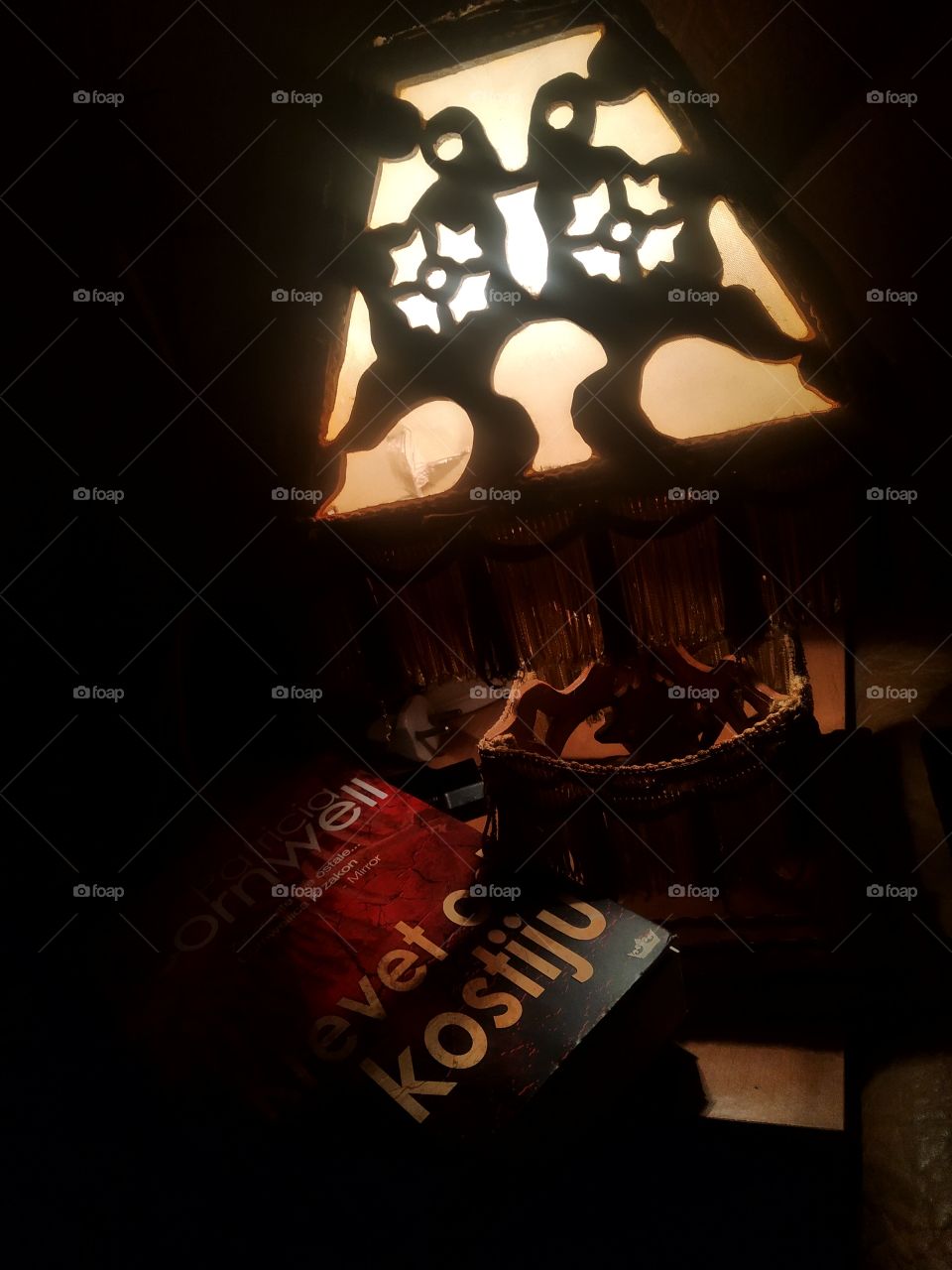 Book and lamp; bone bad