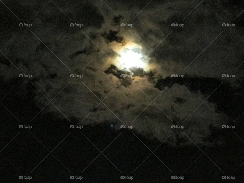 MoonThrough Clouds