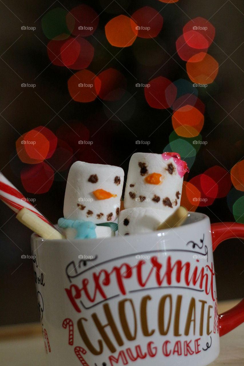 marshmallow snowman