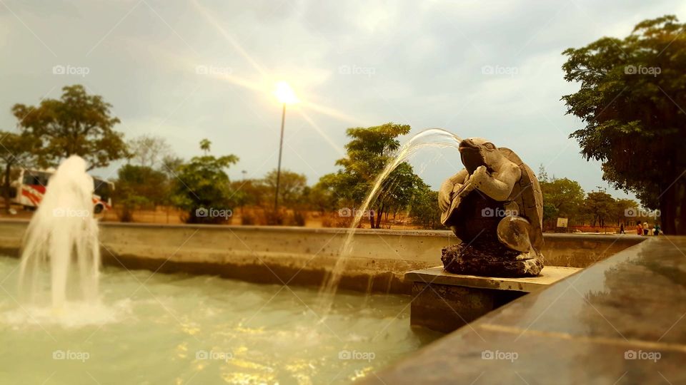 #water #waterflow #waterfall #fountain #tortoise #mobile_click #s6edgeplus