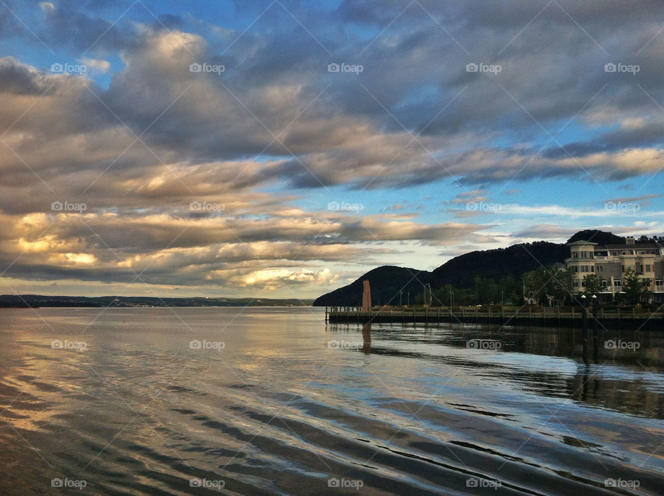 View of pier over lake
