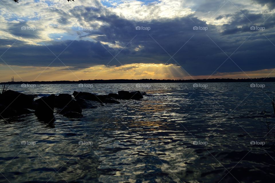 beautiful spring sunset