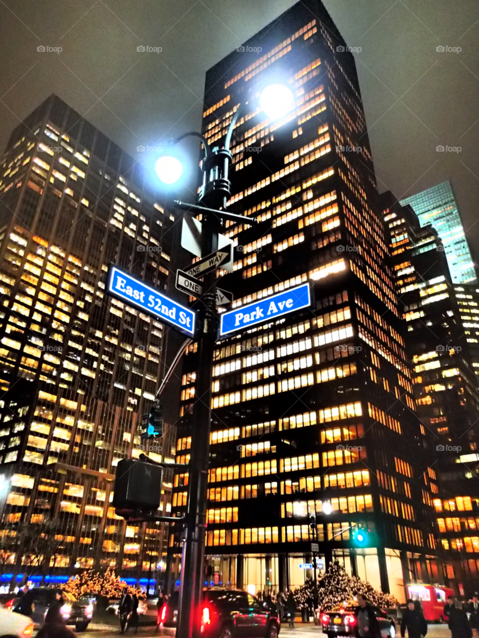 nyc buildings lamp post east side by delvec