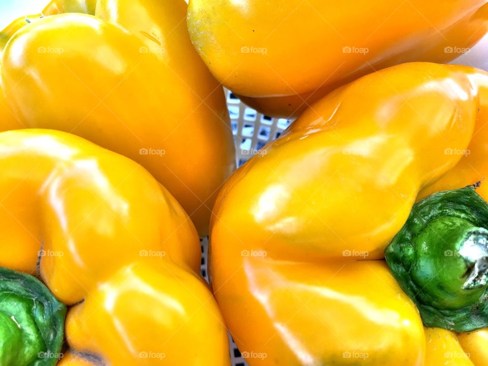 The yellow of this vegetable is so bright. It dominates the whole picture.