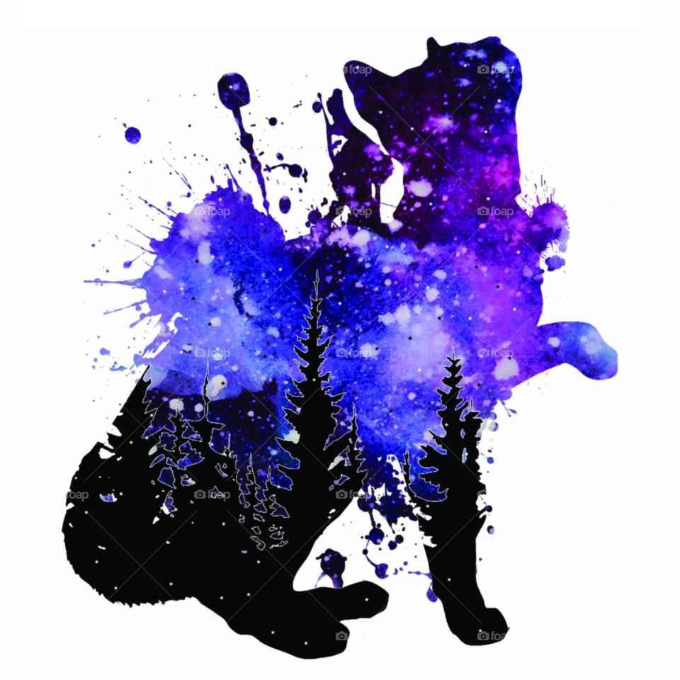 Galaxy forest cat