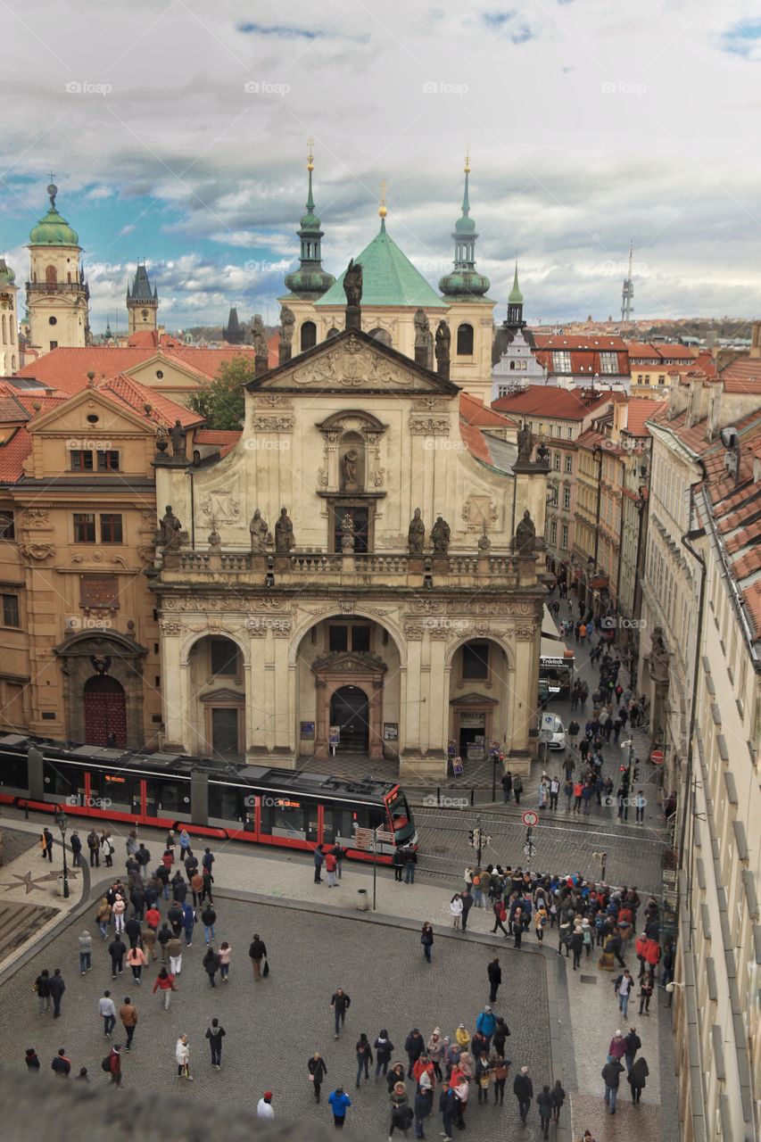 View of Prague square