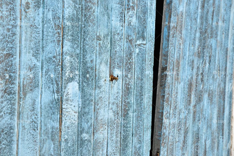 Blue wood doors