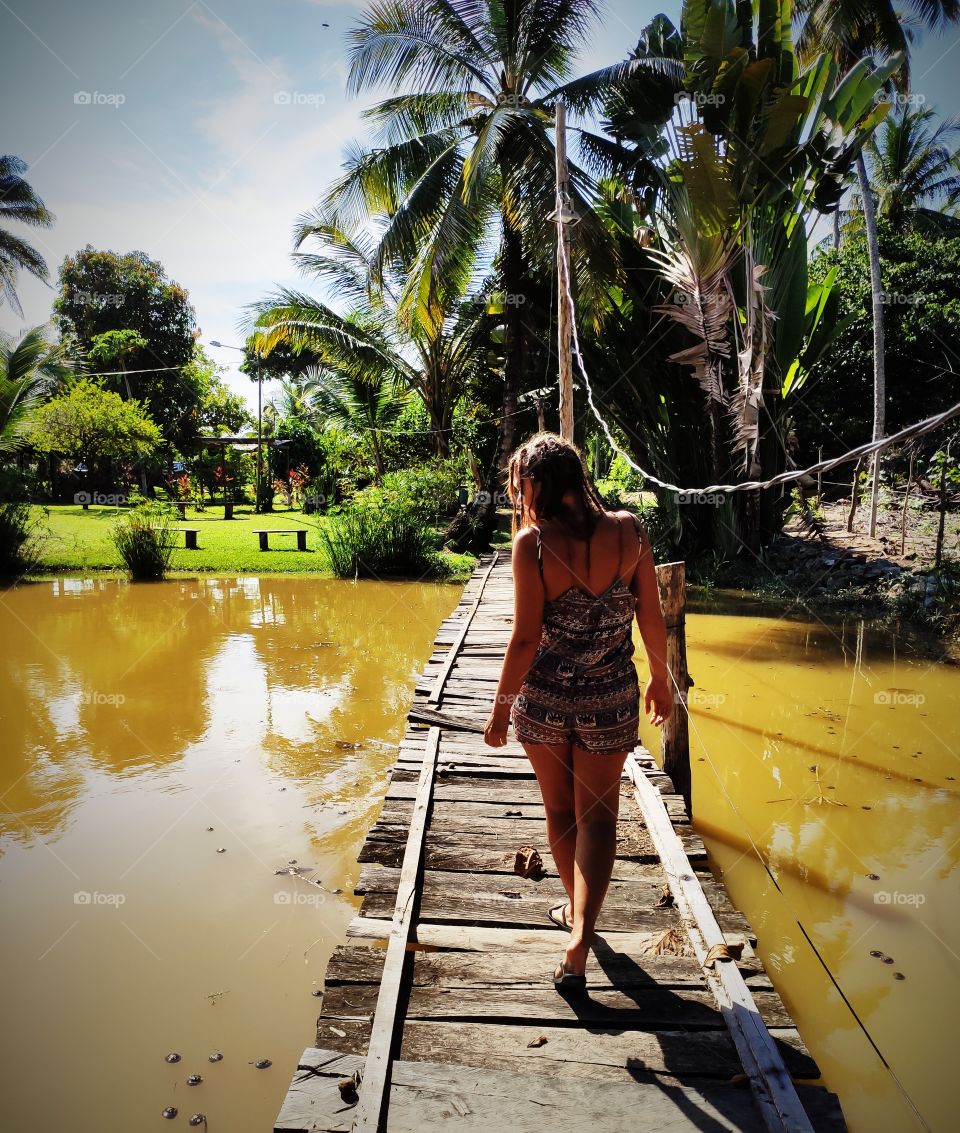 Woman in the lake