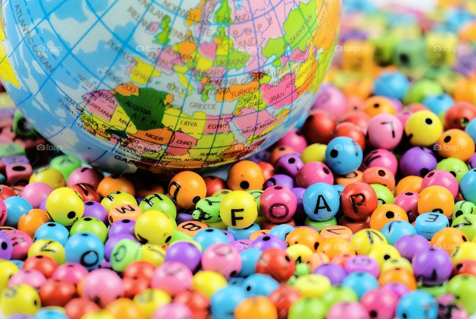 Colorful world with foap