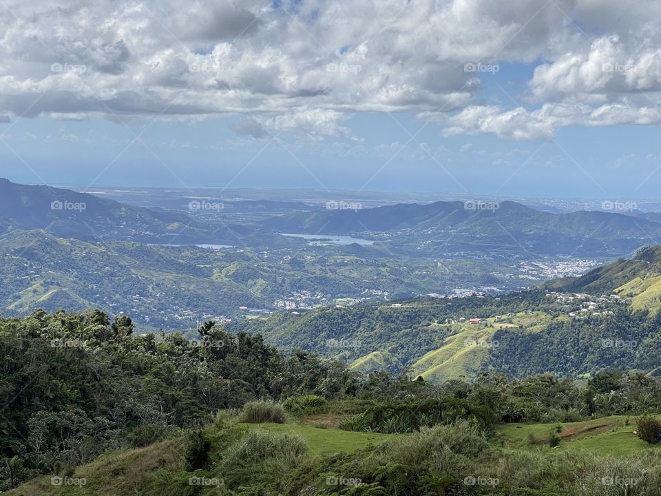 Beautiful view of the valley and the mountains 