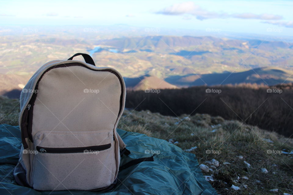 my bag on the summit