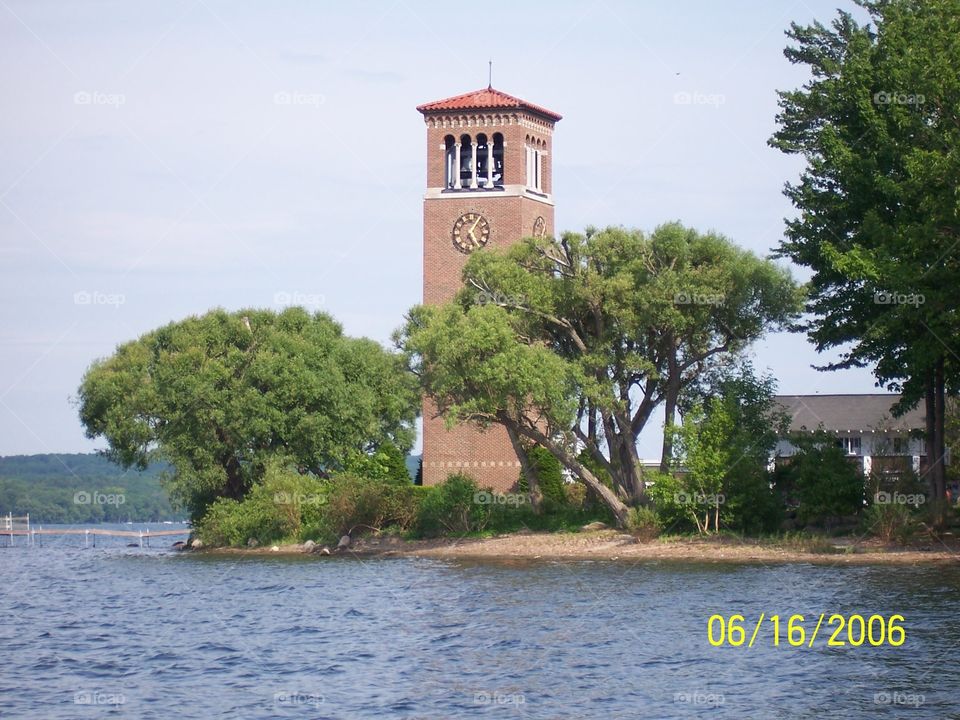The bell tower at Chautauqua, New York. 