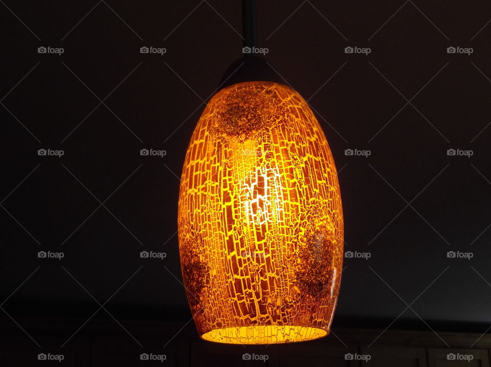 ceiling lamp aglow