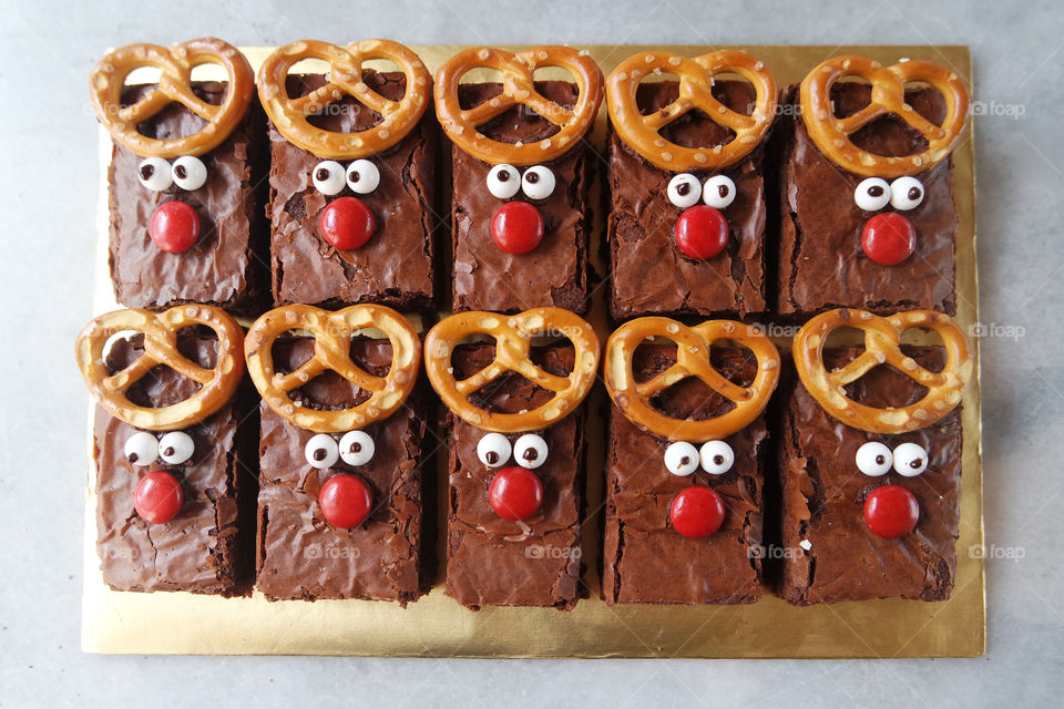 Rudolph brownies 