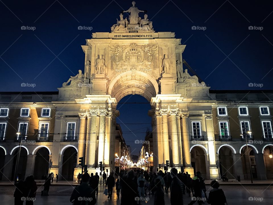 Lisbon - Arco Triunfal da Rua Augusta (Night/Noite)