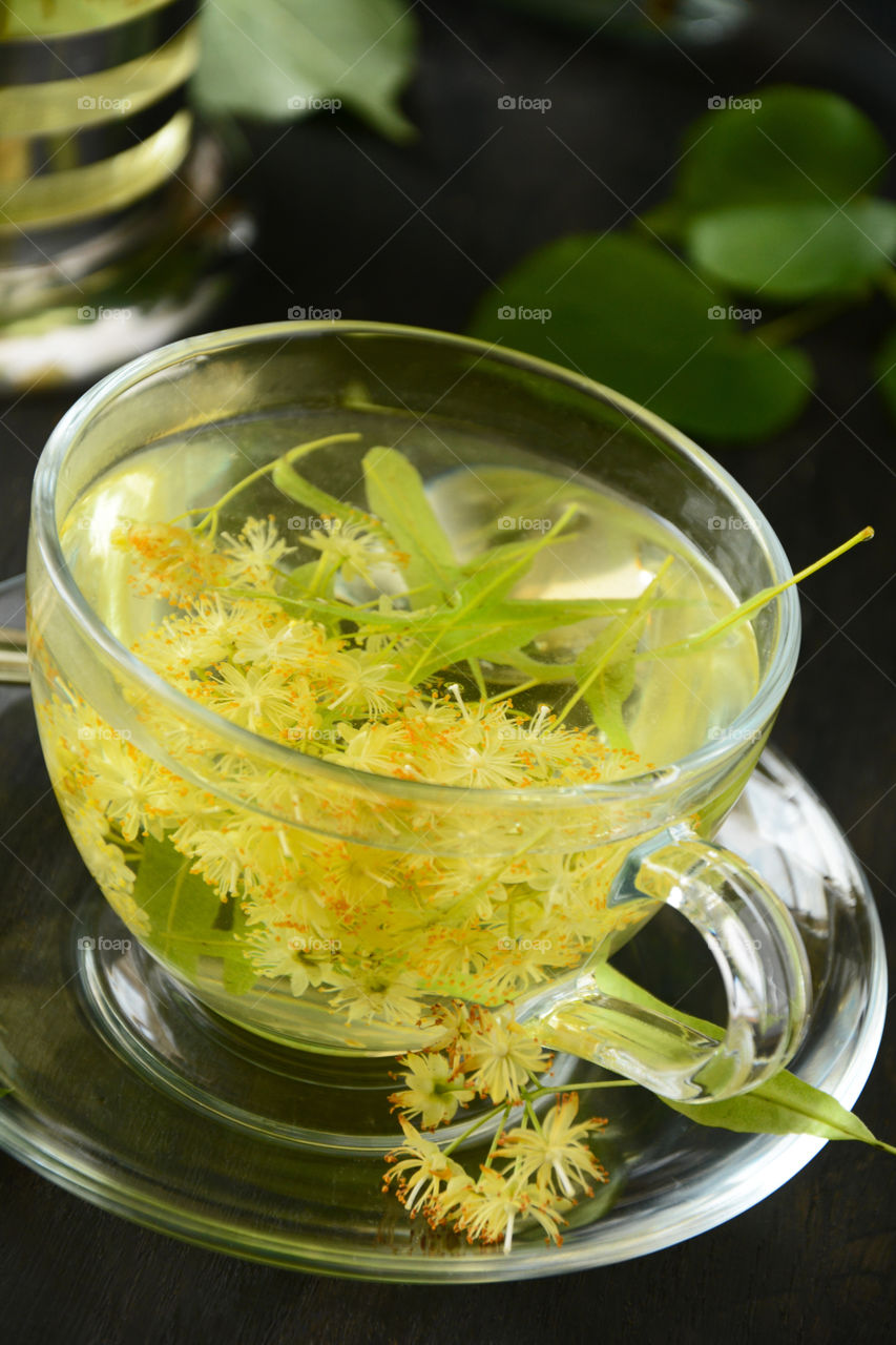 Flowers in tea cup