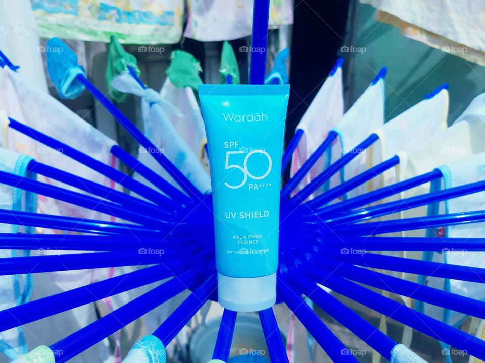 Beauty products, face shield from UV.