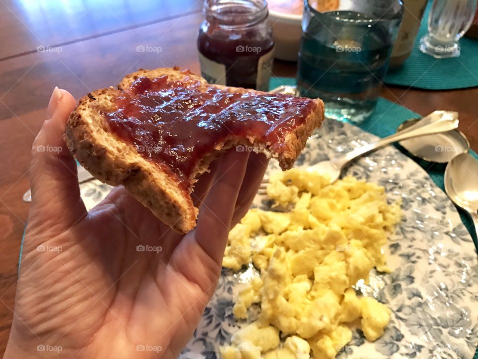 Jelly Toast in Hand