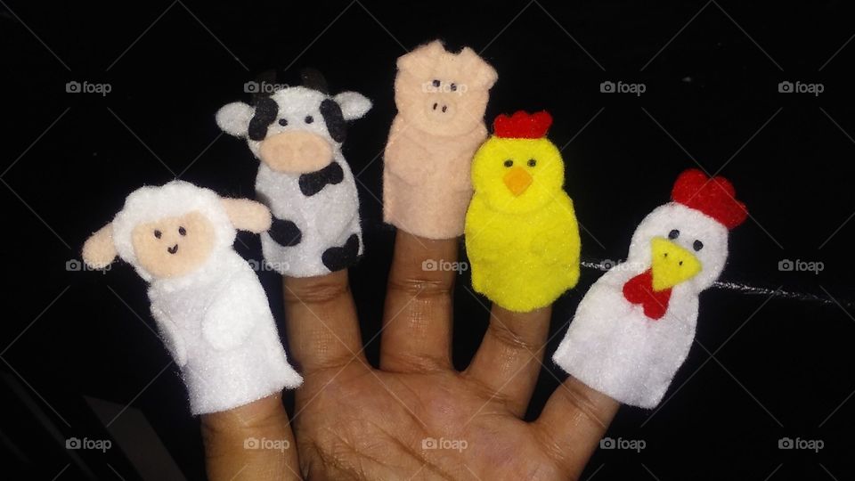 Titeres de dedo, granja