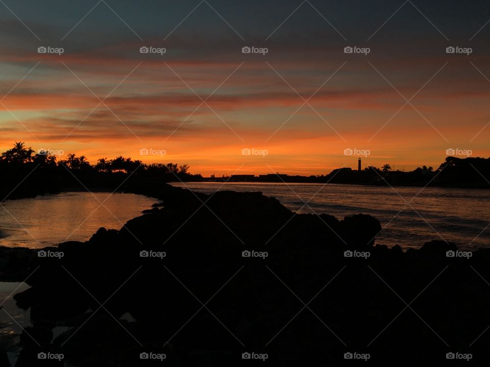 Looking west from the Jupiter Inlet Pier