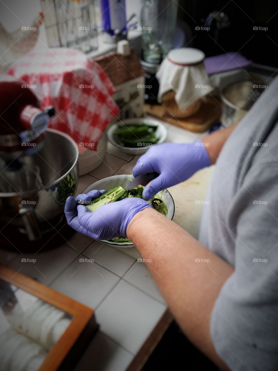 Deseeding Jalapeños