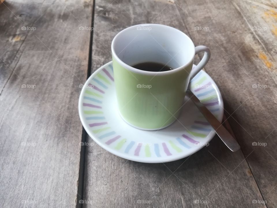 Rustic coffee cup