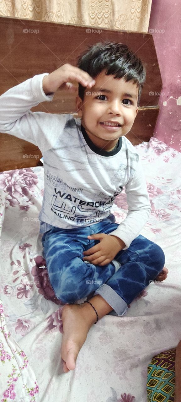 saluting Pose,
cute Kid
Dev.....