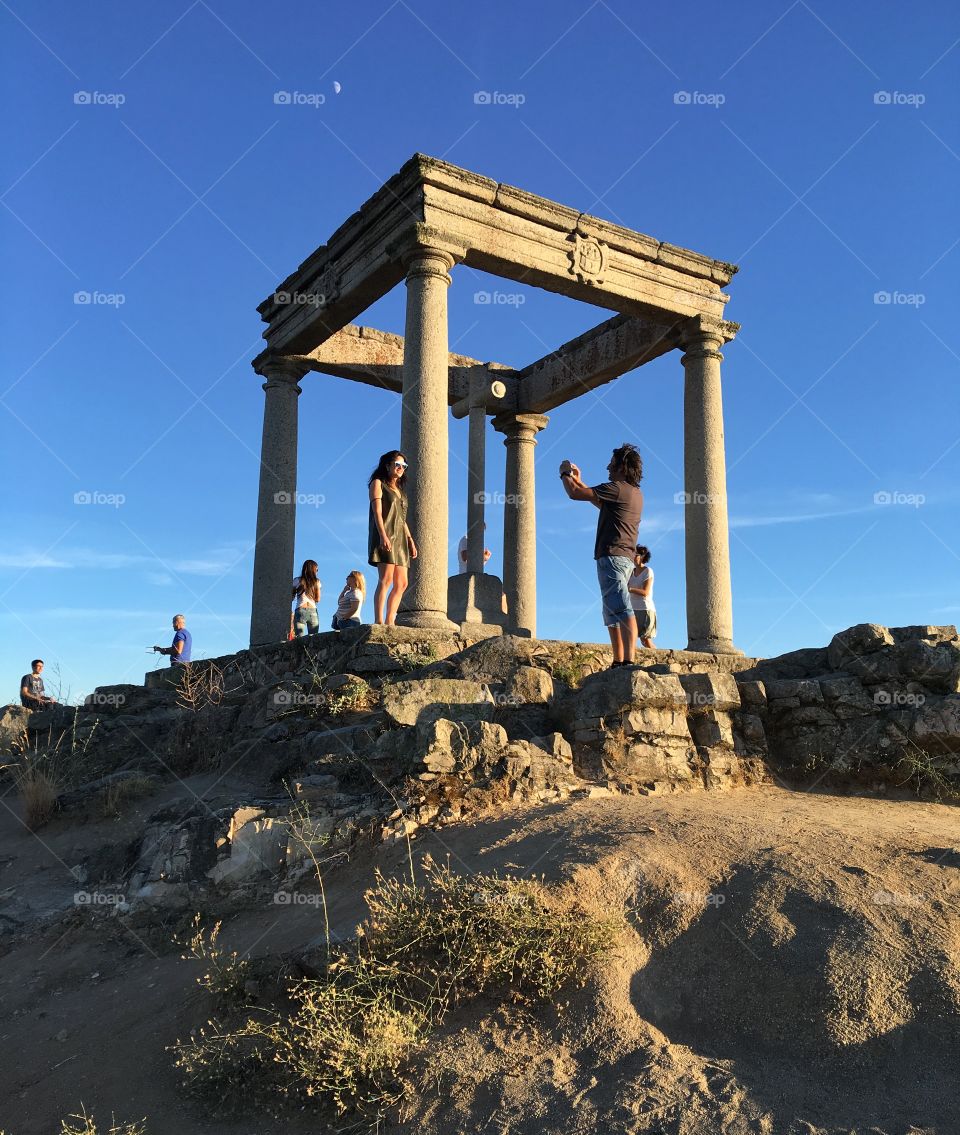 Tourists Avila Spain 